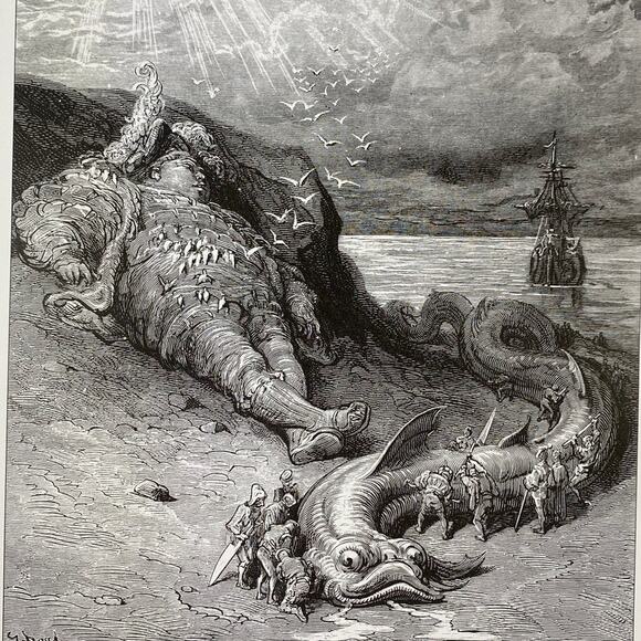 Gustave Dore, Don Quixote, Works of Rabelais, Illustration, Print~ 240707-WH 292 - Picture 3 of 4